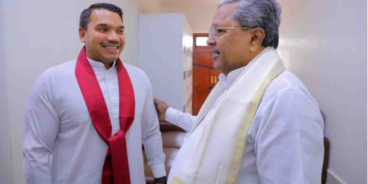 නාමල් කර්ණාටක ප්රාන්තයේ ප්රධාන අමාත්ය සිද්ධරාමයියා හමුවෙයි! PHOTOS I Sri Lanka Latest News